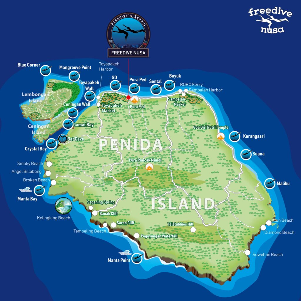 Nusa Penida Dive Map